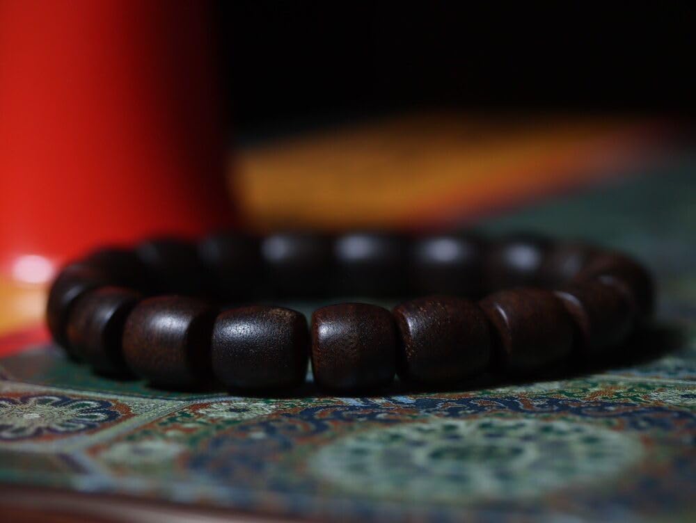 Agarwood 10mm Brunei Black Chess Agarwood Sinker Grade Strings Buddha Beads Rosary Beads