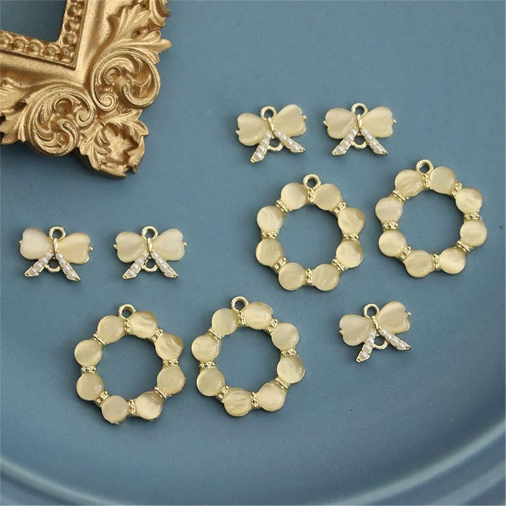 Champagne Hair Accessories Plating DIY Earrings Handicraft Material Clothing(D)