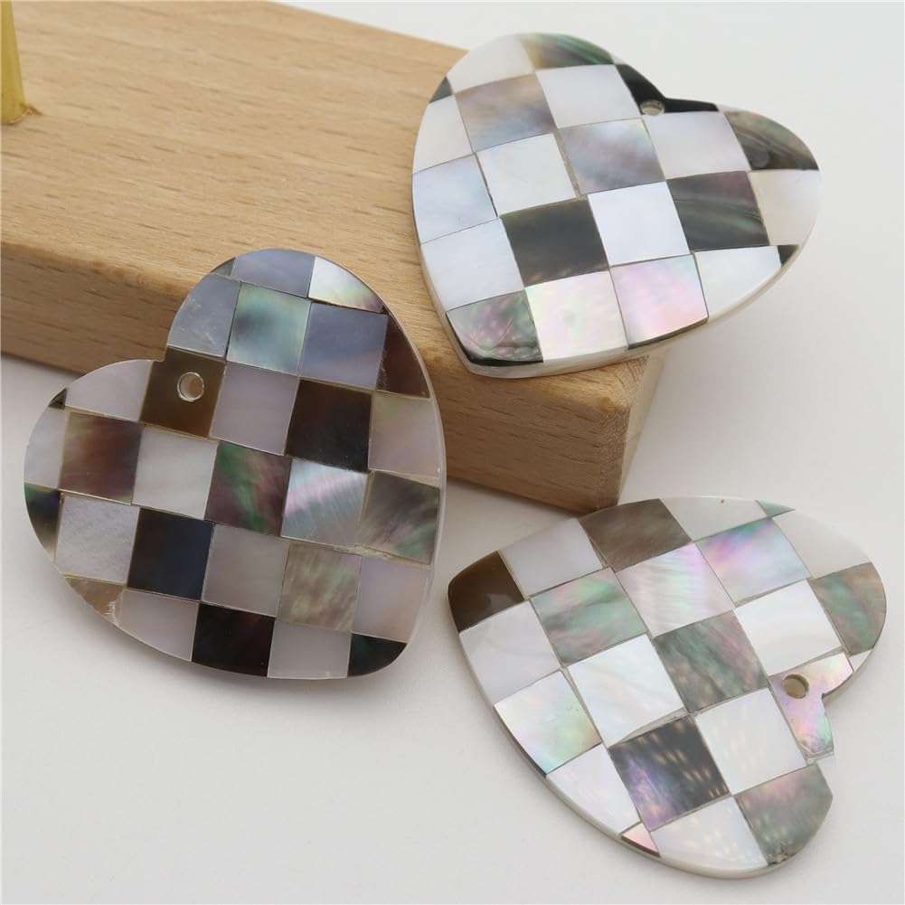 Natural Seawater Shell Beads Splicing Heart for Jewelry Making DIY Necklace Earring Bracelet Pendant Splicing Plane 29mm 100 Pieces