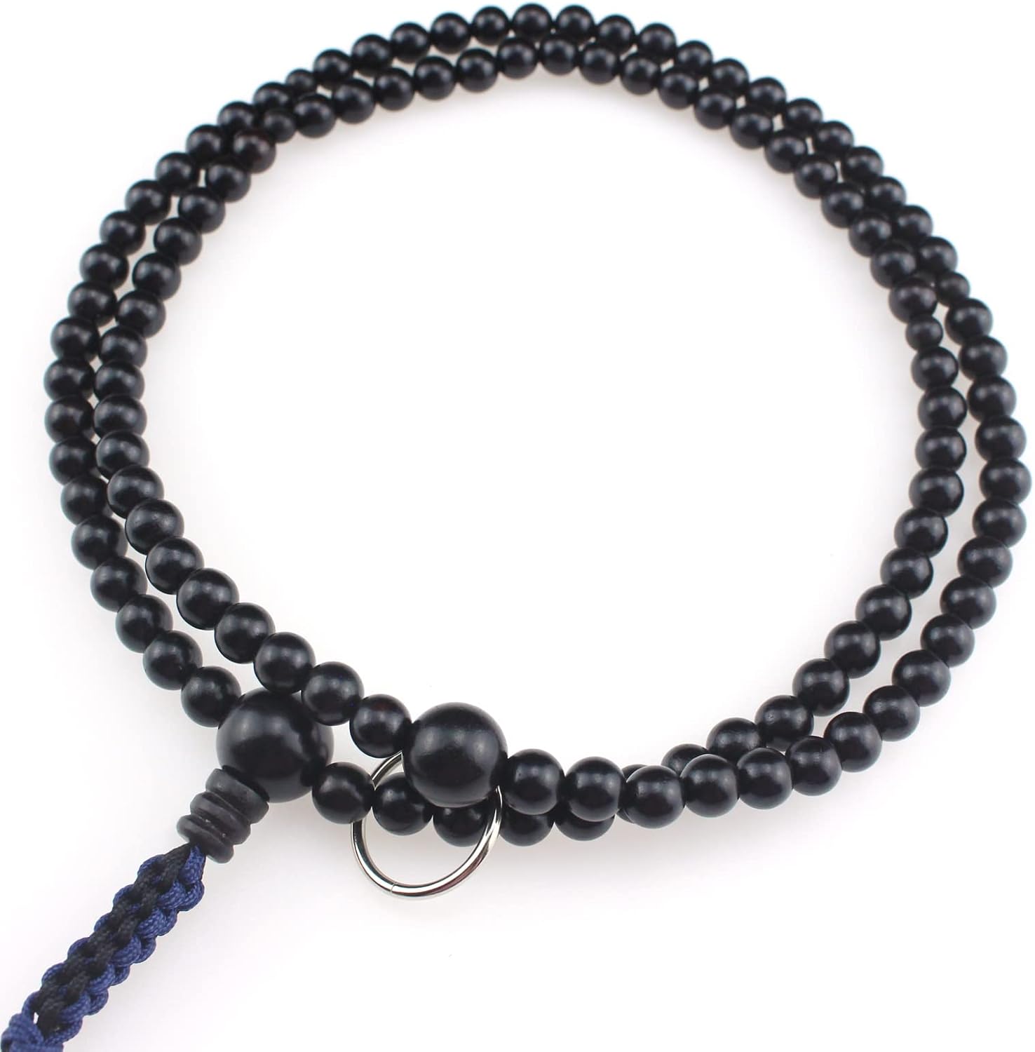 Zen Soto Beads Juzu, Zen Prayer Beads, Soto Shu Buddhism Beads, 108 Juzu Beads, Ebony Wood Beads with Purse