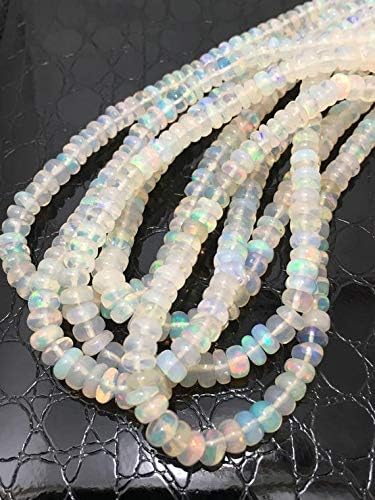Ethiopian Opal Plain Rondelle 4 to 5 mm 16 Inch Long/Ethiopian Opal Beads/Welo Opal Beads/Fire Opal Beads/Rondelle Opal Code-HIGH-42894