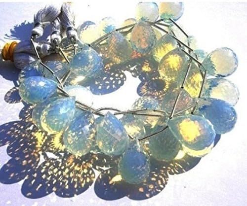 opalite faceted teardrop briolette large size 17x12mm - 18x13mm 4