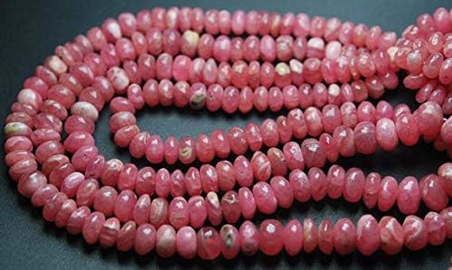 16 Inch Full Strand,AAA Quality,Super Rare Rhochrosite Smooth Rondelles,5-6mm Code-HIGH-65204