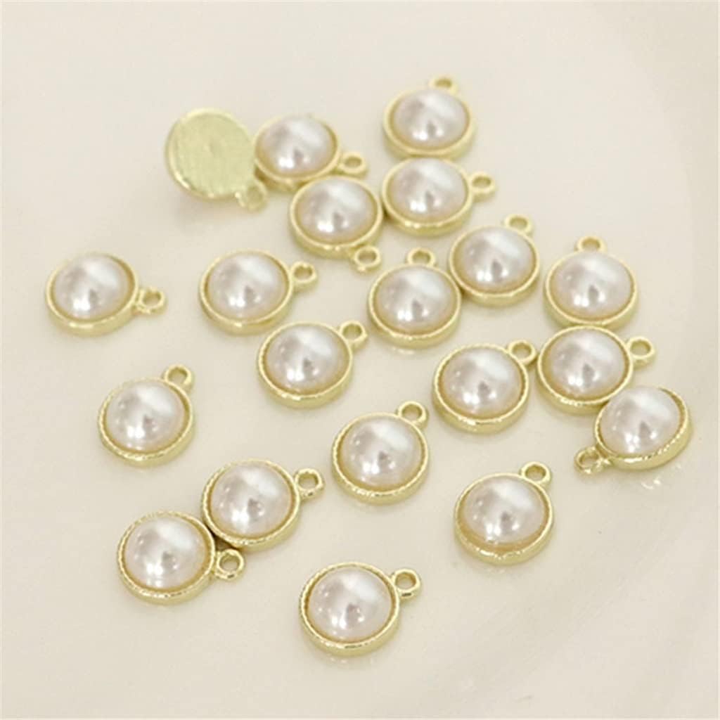Small Alloy Half Round Bead Pendant Handmade DIY Jewelry Accessories Earrings Material Kit