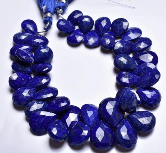 BEADS GEMSTONE 1 Strand Natural 8 Inch Full Strand, Gem Stone Natural Lapis Lazuli Faceted Pear Beads Briolettes,Size 12 to 16 MM Code-HIGH-21764