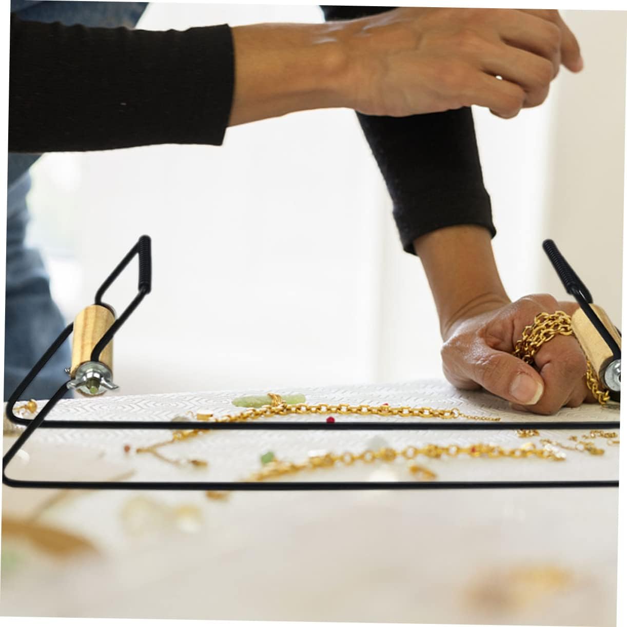 Bracelet Bead Maker Kid Toys Weaving Bracelet Loom Kids Bracelet Framing Tools Jewelry Beading Loom Metal Beading Loom Kit Kids Toy DIY Bracelet Tools Manual Wristband Wood Child