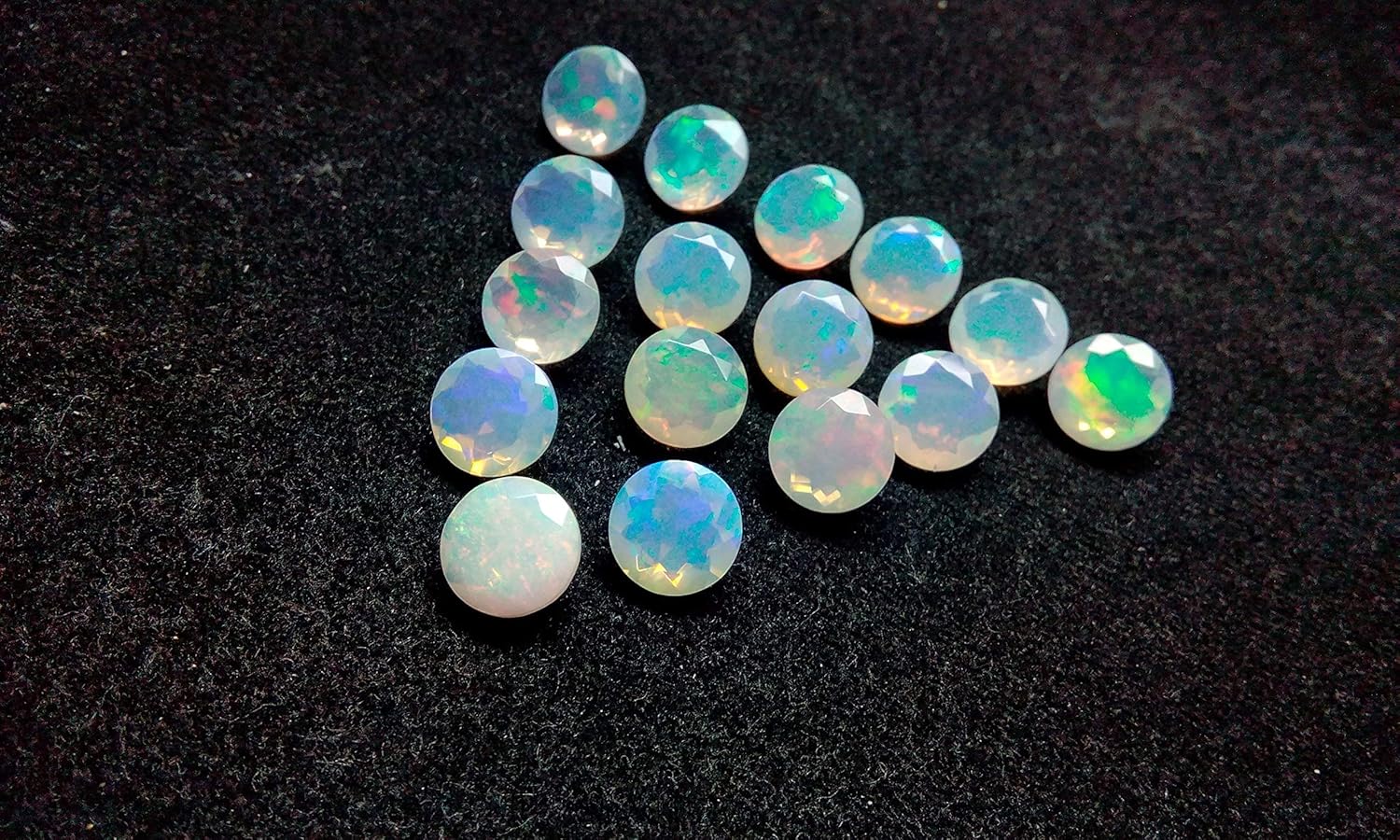 Natural Ethiopian Opal AAA Quality 10mm Faceted Round 5pcs Lot Code-HIGH-34601