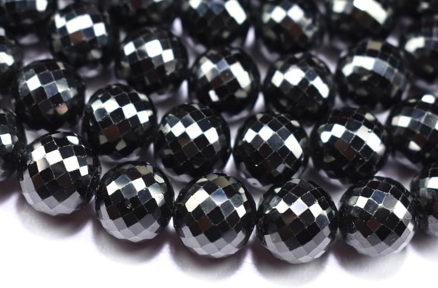 Natural Black Spinel roundella Faceted Beads 11 mm 10 inch Long String Jewelry Making Gemstone Beads for Necklace Bracelet