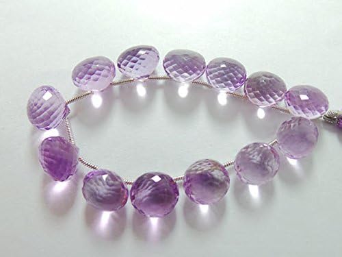 Natural Pink Amethyst 9x11-10x11 MM Feceted Onion Shape 13 Pcs Strand