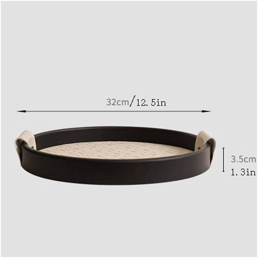 Tray Aromatherapy Rotatable Tray Room Jewelry Storage Photography Prop Display Key and Miscellaneous Serving Trays(Black)