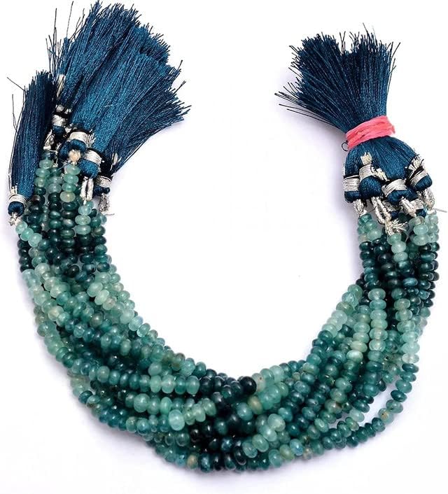 Natural Grandidierite 4mm-6mm Smooth Rondelle Beads | Grandidierite Semi Precious Gemstone Loose Rondelle Graduating Beads | 8inch Strand CHIK-STNRD-24224