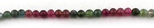 1 Strand Natural Multi Tourmaline Faceted Ball Beads - Multi Tourmaline Beads 5mm-6mm 16 Inch Code-HIGH-13520