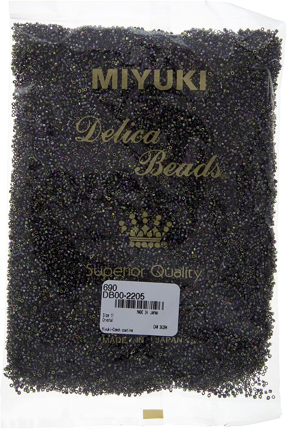 Miyuki Delica 11/0 - Crystal Magic Orchid DB2205-250gms Bag of Japanese Glass Beads Bulk Bag of Japanese Glass Beads