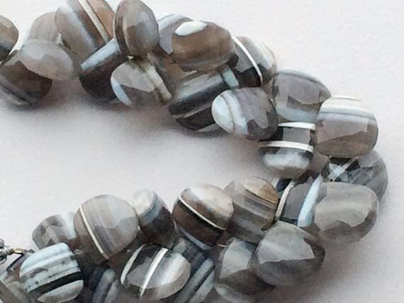 BEADS GEMSTONE 1 Strand Natural Boulder Opal Beads, Boulder Opal Faceted Heart Beads, Boulder Opal Necklace, 15-13mm 8 Inch Long Long Code-HIGH-16577