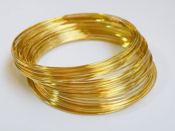 14k Gold Plated Jewelry Making & Beading Wire for Gemstone Wrapping, Art Craft DIY Cord NOT Tarnish 36 to 16 Gauges (24 Gauge, 50 feet)