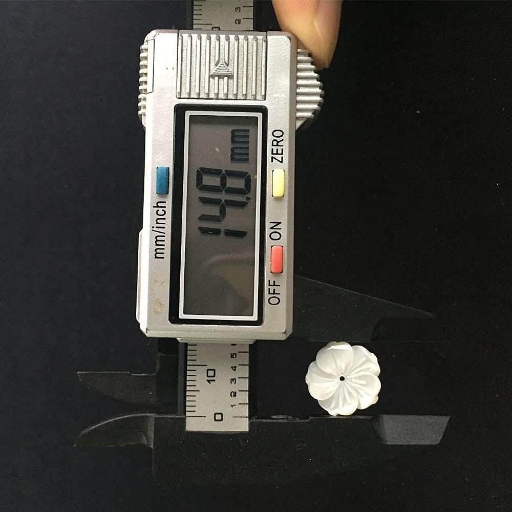 Davitu 10pcs 15mm Shell Beads Pink White Natural Mother of Pearl Shell Flower Beads Texture Curved Spacer DIY Jewelry Accessory Making - (Color: Pink as Photo, Item Diameter: 15mm)