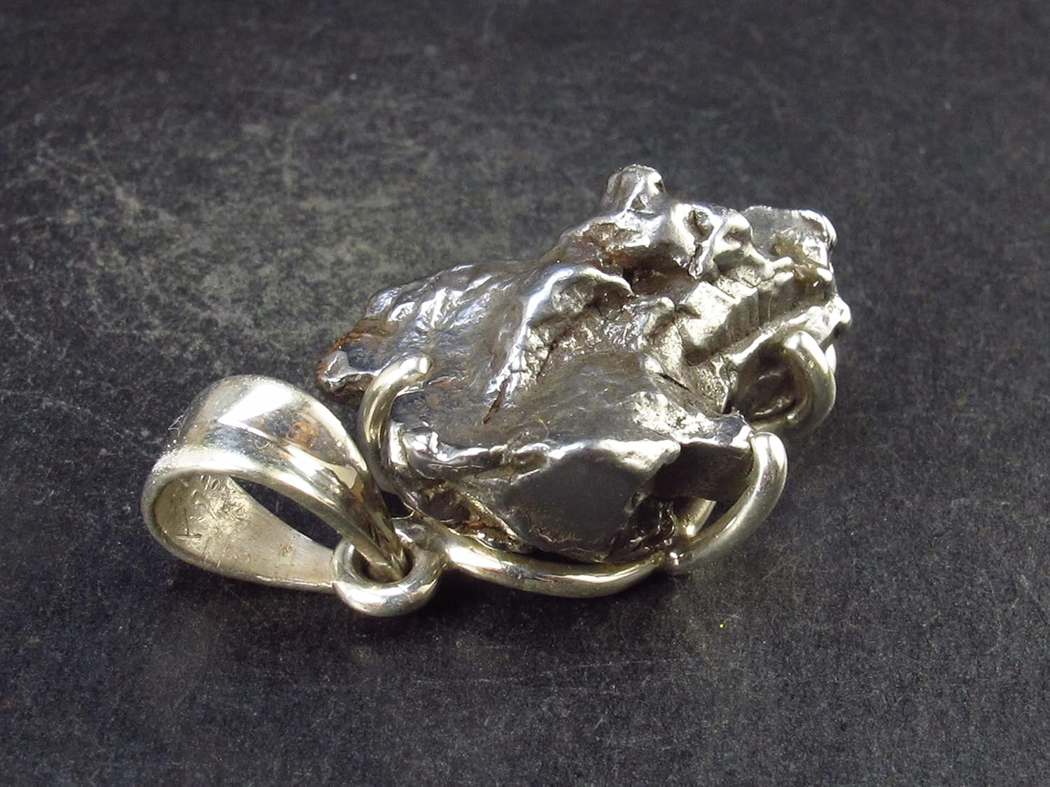 Campo Del Cielo Meteorite Silver Pendant From Argentina - 20.0 Grams - 1.5