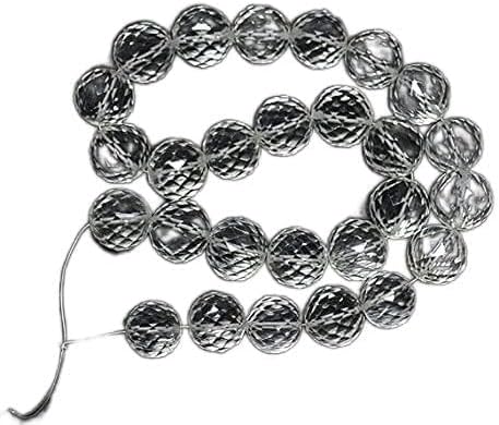 Beads Gemstone 11mm - 12mm Beads, Crystal Quartz Beads, Crystal Quartz Gem Stone, Faceted Round Beads, Gemstone Beads, 12 Inches Strand Code-HIGH-31372