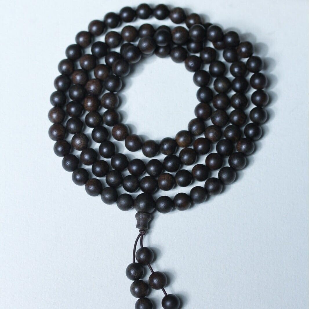Agarwood 7mm Genuine Brunei Black Chess Sinker Grade Agarwood Skewers Buddha Beads Rosary