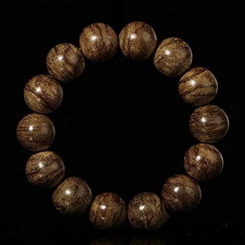 GLW Tarakan Genuine Natural Wild Agarwood Aloewood 15mm Malas Prayer beads #4942