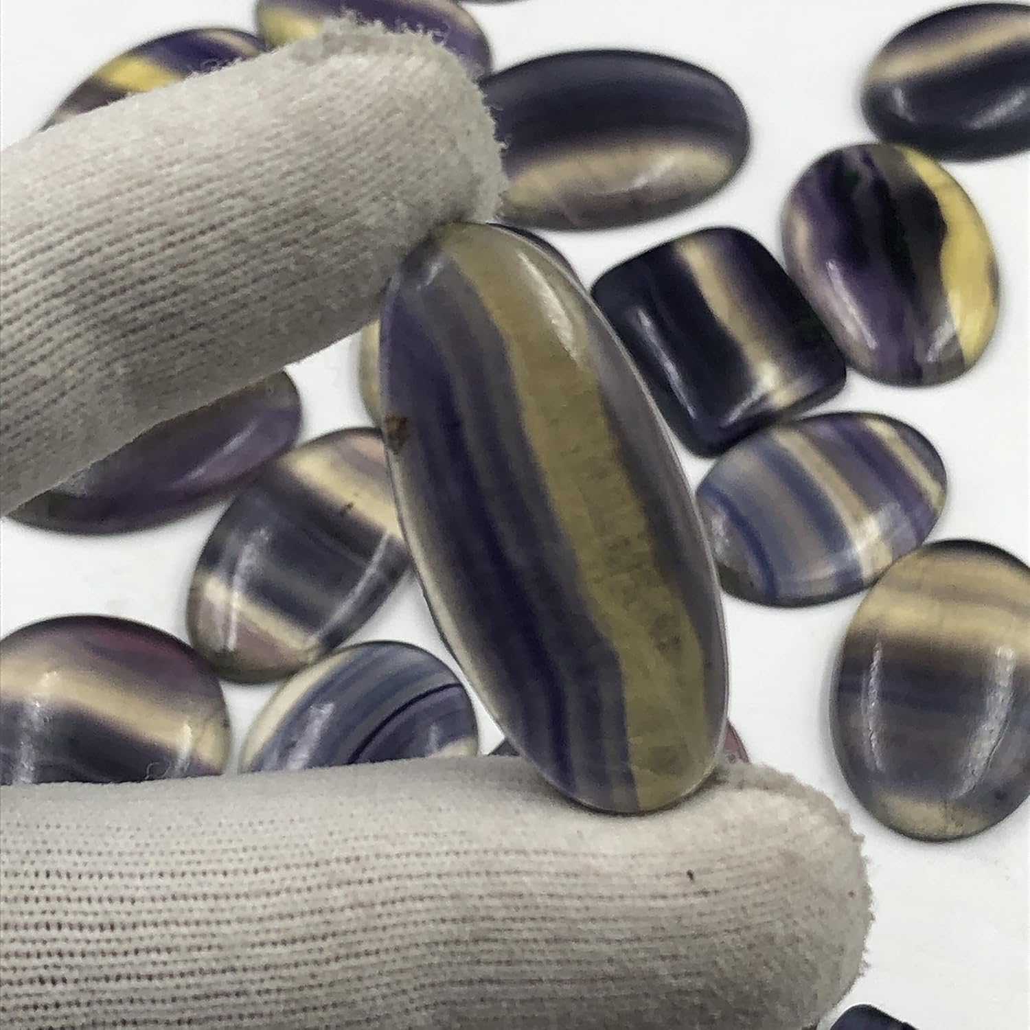 Natural MULTI FLUORITE Gemstone Loose Cabochon Lot For Jewelry Making, Loose Gemstone For Ring, Earring & Pendant Necklace, Jewelry Making Cabochons, Healing Gemstones