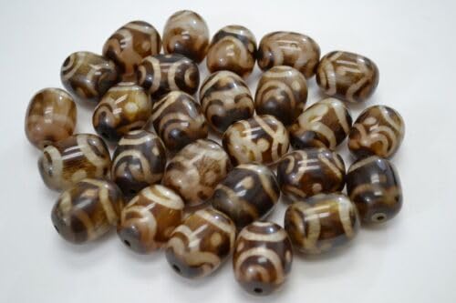 80 PCS Swirl Brown Resin Plastic Tube Beading Beads 1