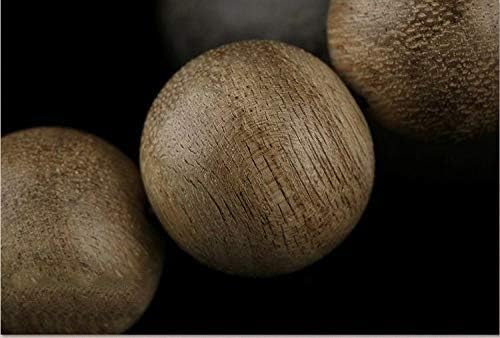 GLW Malaysia Natural Wild Agarwood Aloewood 15 mm Malas Meditation Prayer bead# 4923