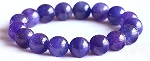 Beads Gemstone 1 Strands Natural Purple Blue Tanzanite Stretch Finish Bracelet Round Big Beads タンザナイト 12mm 05081 Code-HIGH-23153