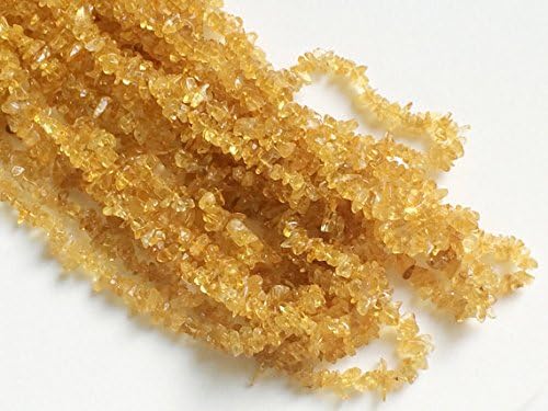 5 Strand Natural Light Orange Citrine Beads, Natural Citrine Chips, Citrine Necklace, 4-7mm, 32 Inch