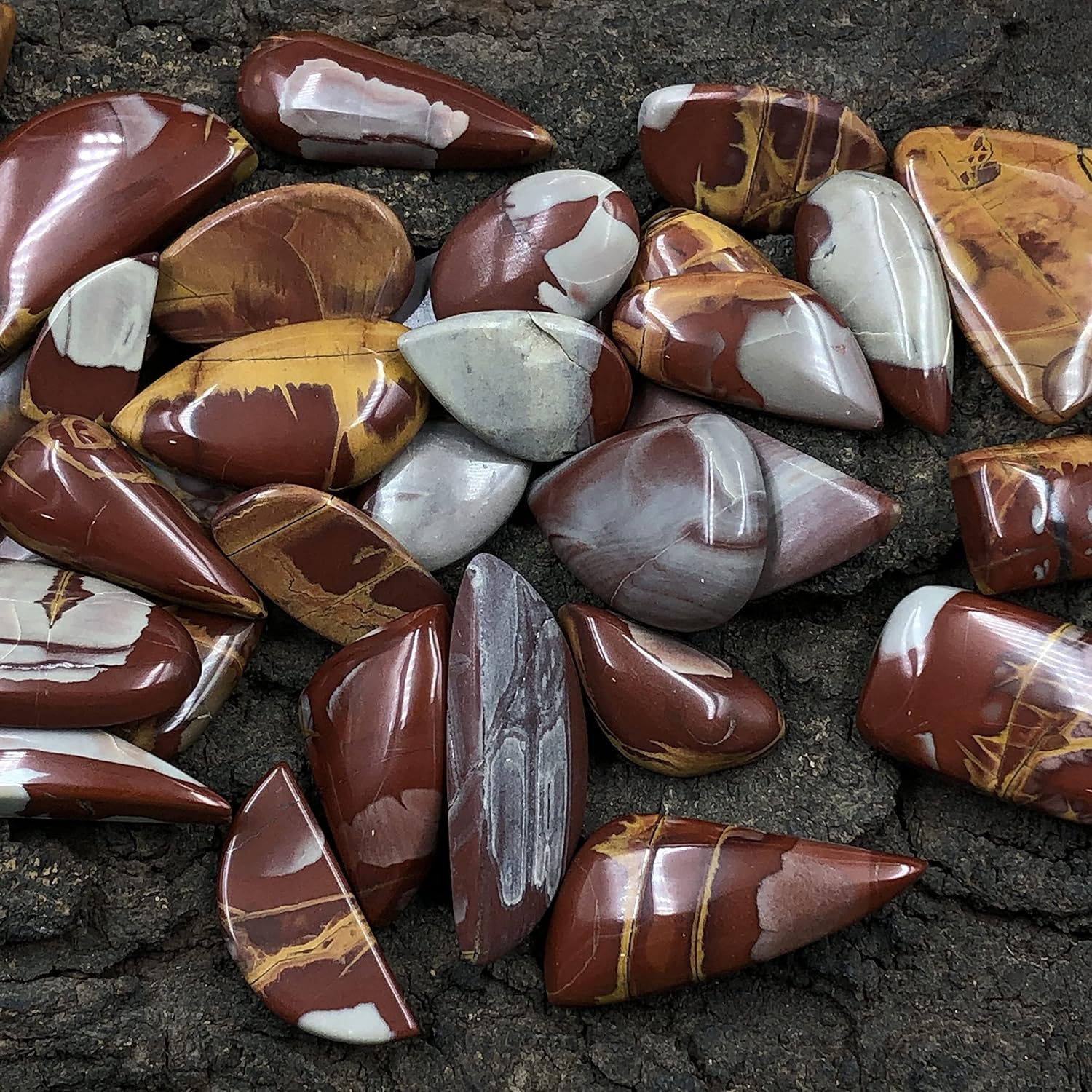 Natural NOREENA JASPER Gemstone Loose Cabochon Lot For Jewelry Making, Loose Gemstone For Ring, Earring & Pendant Necklace, Jewelry Making Cabochons, Healing Gemstones