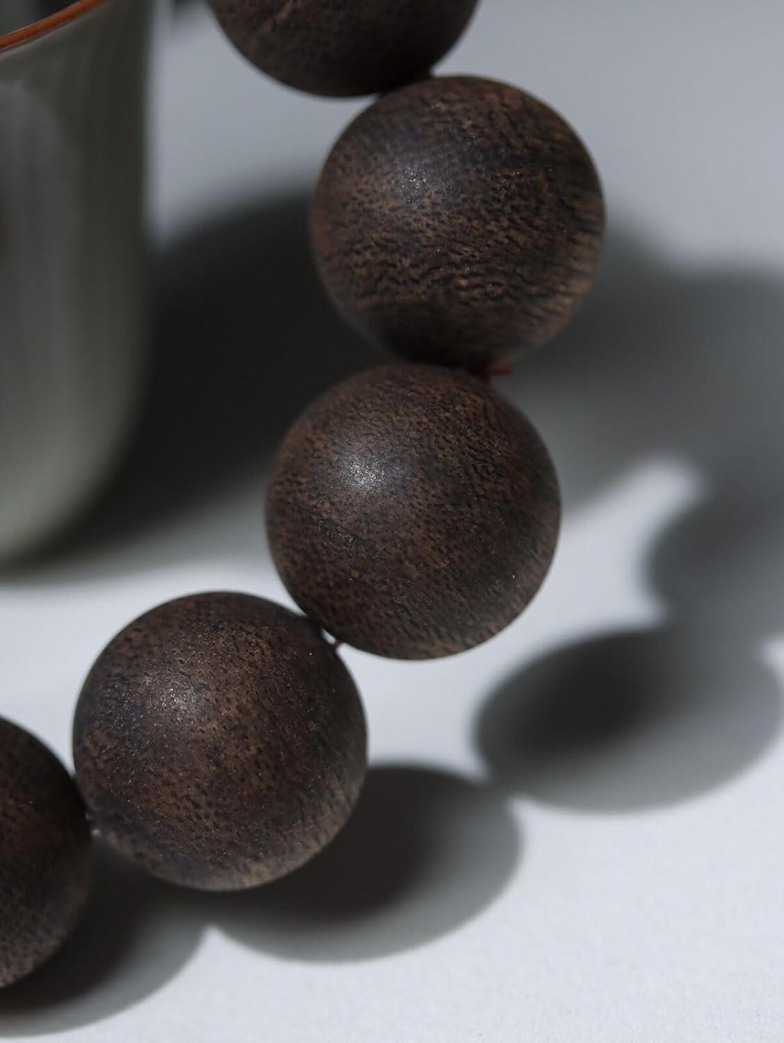 Agarwood Brunei Black Chess Sinker Skewer 20mm*12pcs Agarwood Buddha Beads Rosary Beads