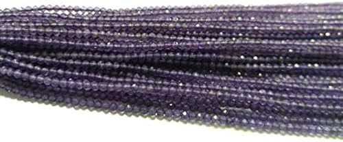 Beads Gemstone Lot of 5 Strands AAA 100% Natural Micro Amethyst Faceted Rondelle Beads Strands 2-2.5mm 13 Inches Strand Code-HIGH-38409
