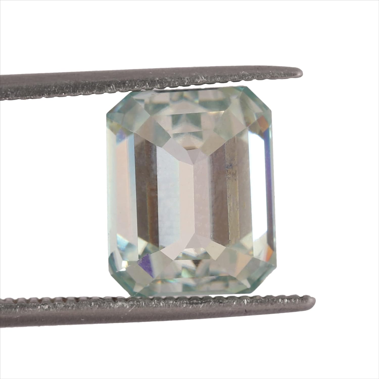 Top Quality Green Moissanite 4.00 Carat Brilliant Emerald Cut Moissanite For Ring Pendant Making