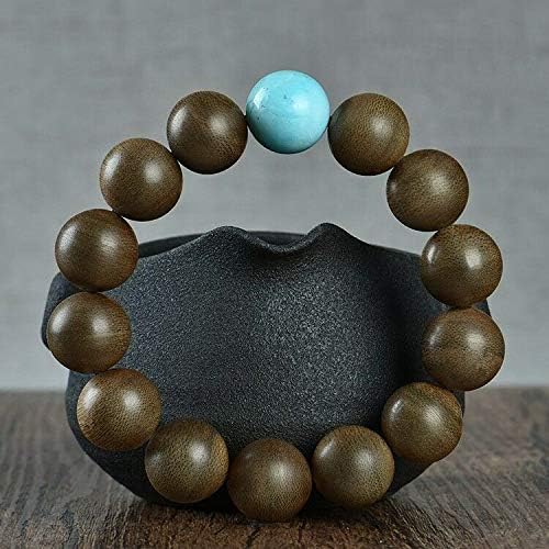 GLW 100% Kalimantan Genuine Wild Agarwood 14mm Malas Meditation Prayer Beads #4909