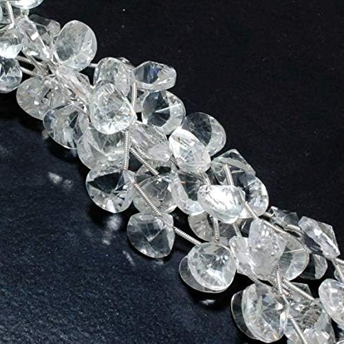 ntaural crystal briolettes beads/small pear briolettes beads 11mm-12 mm faceted loose beads