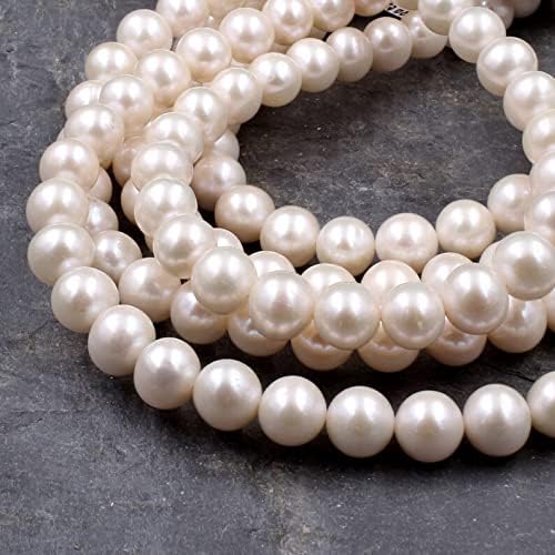 13 inch Strand of Natural gem Fresh Water Pearl, 10mm Round Smooth Beads for DIY Jewelry Making. | Beads_03823