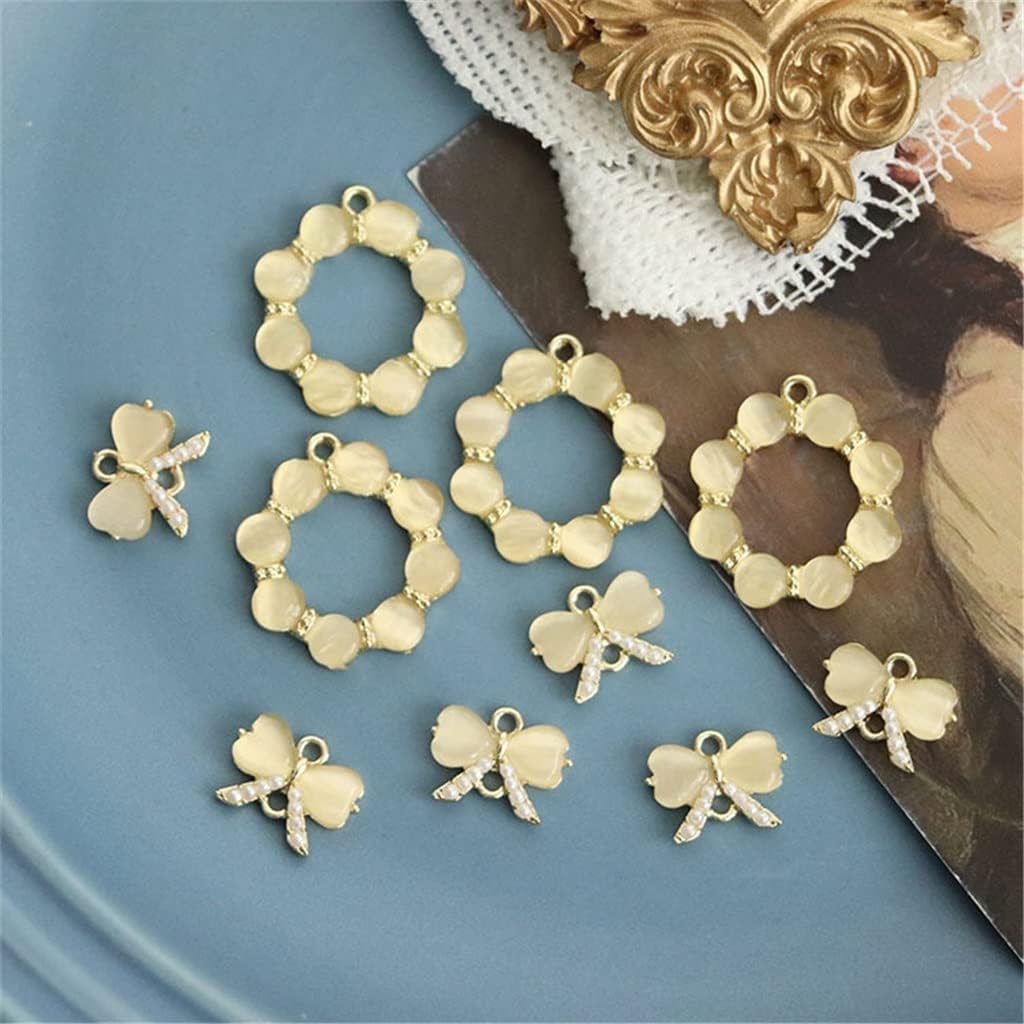 Champagne Hair Accessories Plating DIY Earrings Handicraft Material Clothing(D)