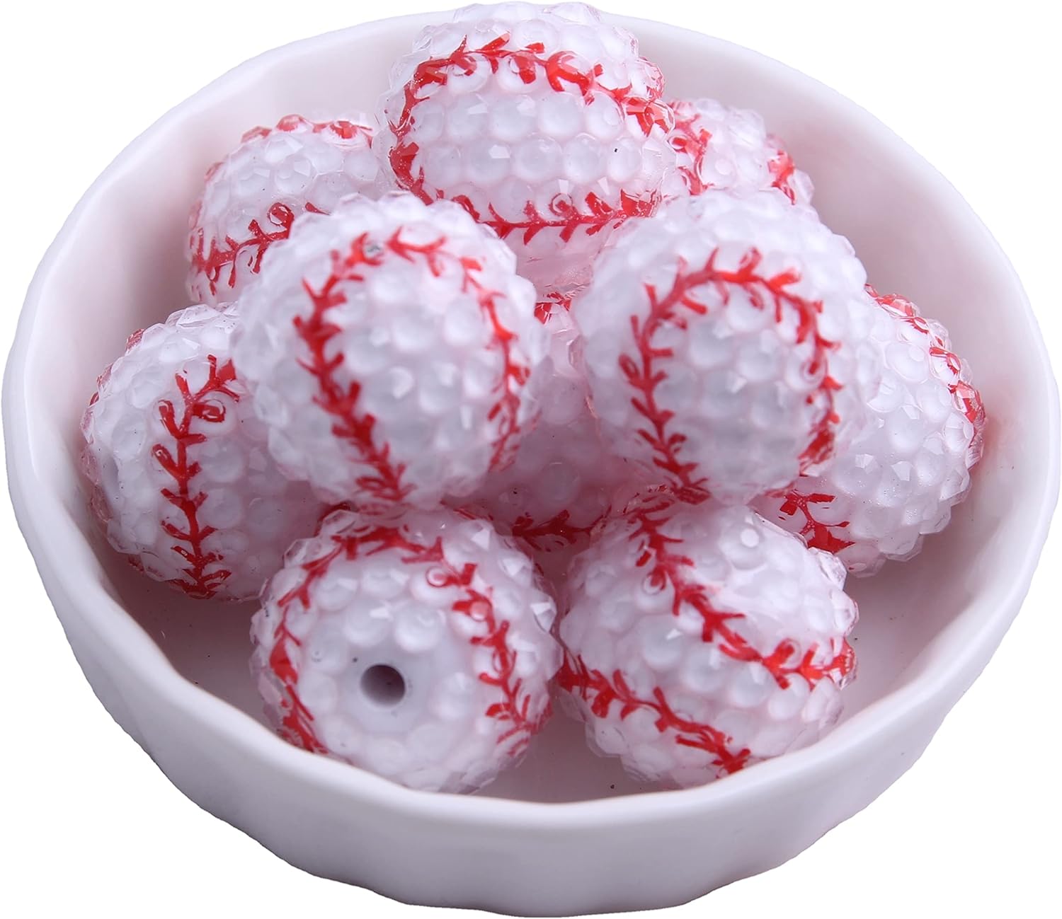 Davitu Kwoi vita 100pcs A lot 20mm Loose Round Chunky Basketball Resin Rhinestone Ball Beads for Bubblegum Necklace Jewelry| | - - (Color: ab Color, Item Diameter: 20mm 100pcs per Bag)