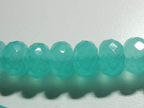 Blue Chalceny Big Faceted Rondelle, 8-8.5x5-5.5mm, 4 Inch Long Strand Code-HIGH-62211