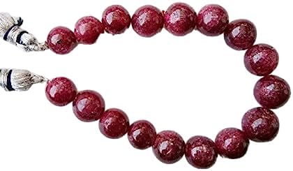 6 inch Strand of Natural Ruby 8.5-11 mm Round Smooth Beads for Jewelry Making - Ruby Plain Round Balls, Ruby Jewelry, Ruby Necklace, Ruby Smooth Plain Round Beads, Ruby Beads, 17 pcs CHIK-STRD-64523