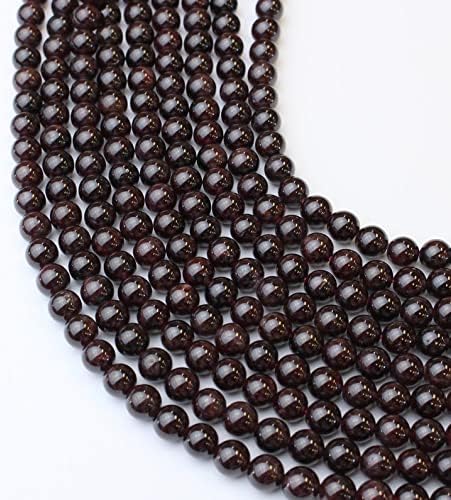 13 inch Strand of Natural gem Garnet, 8 mm Round Smooth Beads for DIY Jewelry Making. | Beads_03748