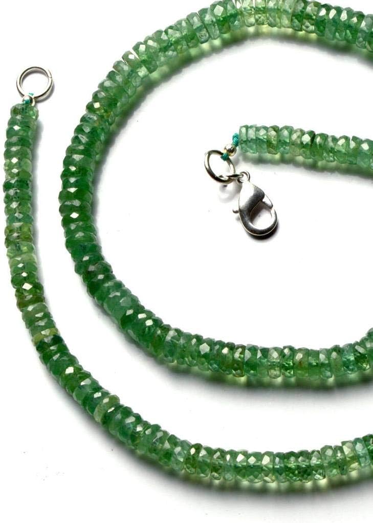 Natural Rare Gemstone Nepal Mint Green Color Kyanite 5 to 6.5MM Faceted Heishi Beads 16