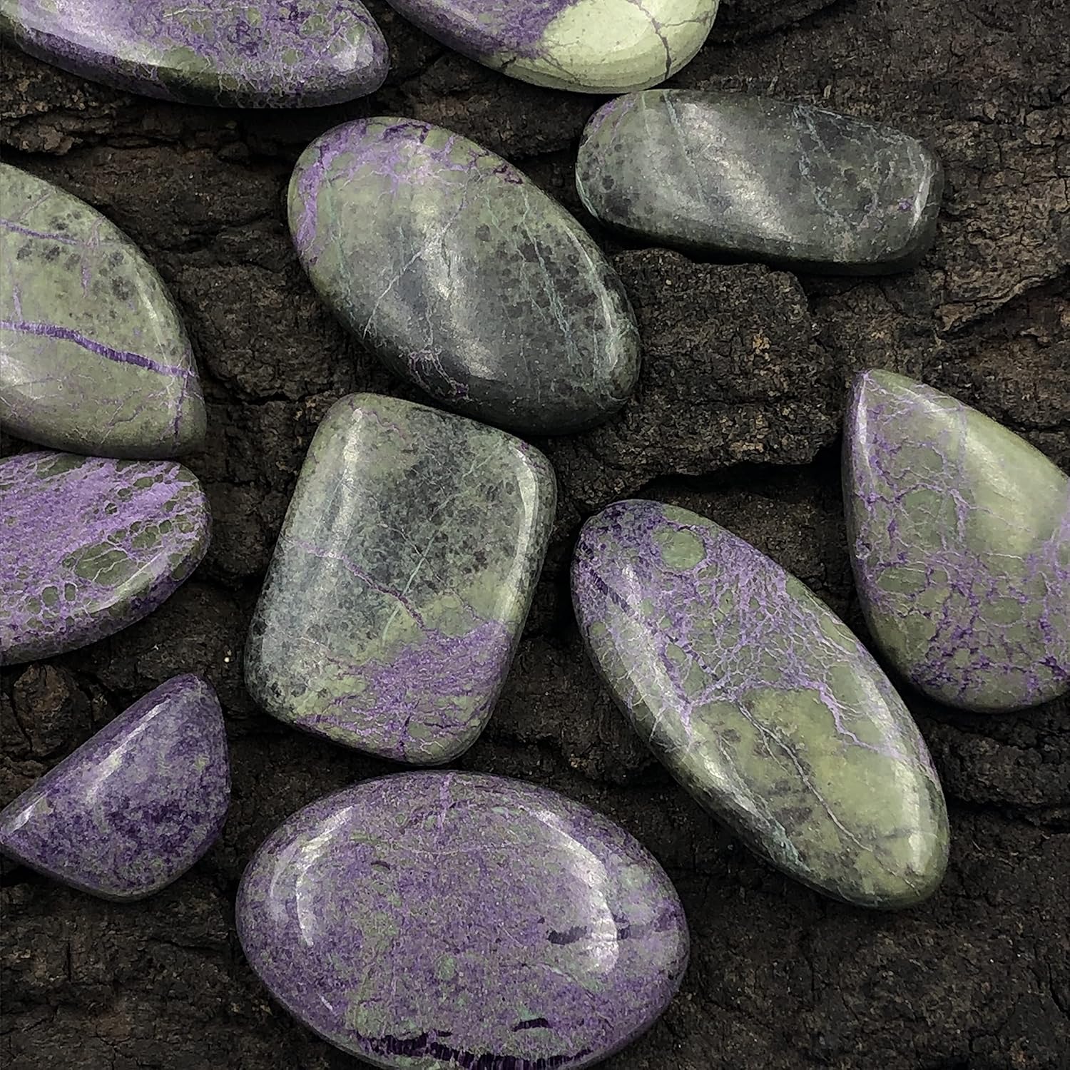 Natural STICHTITE Gemstone Loose Cabochon Lot For Jewelry Making, Loose Gemstone For Ring, Earring & Pendant Necklace, Jewelry Making Cabochons, Healing Gemstones