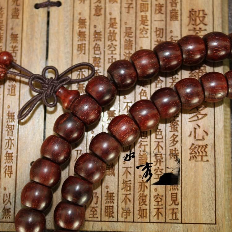 印度小叶紫檀同料顺纹 藏式珠8*10 7 * 96 * 8佛珠手串(同料顺纹6*8)