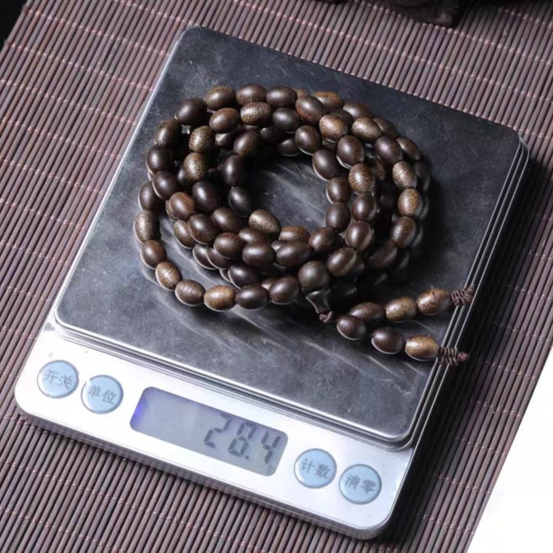 8mm*108 Pieces of Natural Wild Sugar Knot Vietnam Nha Trang White Qinan Agarwood Old Material Jujube Bead