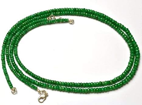 1 strand natural 17 inches stands gems natural,super rare emerald faceted rondelle beads necklace 3 to 5 mm