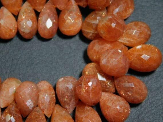 332 Carat-AA-Large Sunstone Faceted Tear Drops- 8
