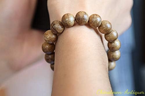 GLW Malinao 12 mm Natural Wild Agarwood Aloewood Mala Meditation Prayer beads #3064