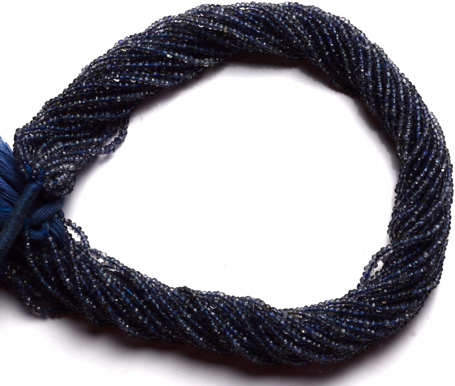 13 inch Strand of Natural gem Iolite, 2.5mm Rondelle Faceted Beads for DIY Jewelry Making. | Beads_04855