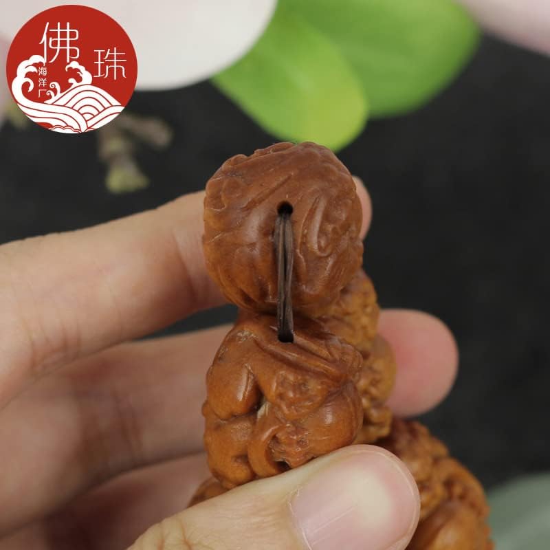 印度老山檀有求必应系列香木手串2.0 老料佛珠手链男女民族风(3.雕刻珠加隔珠1.9 * 2.4cm*8颗)